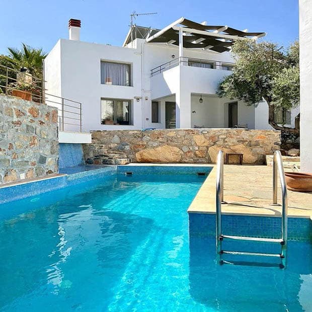 hotel ecológico para vacaciones de agroturismo en la isla de Creta